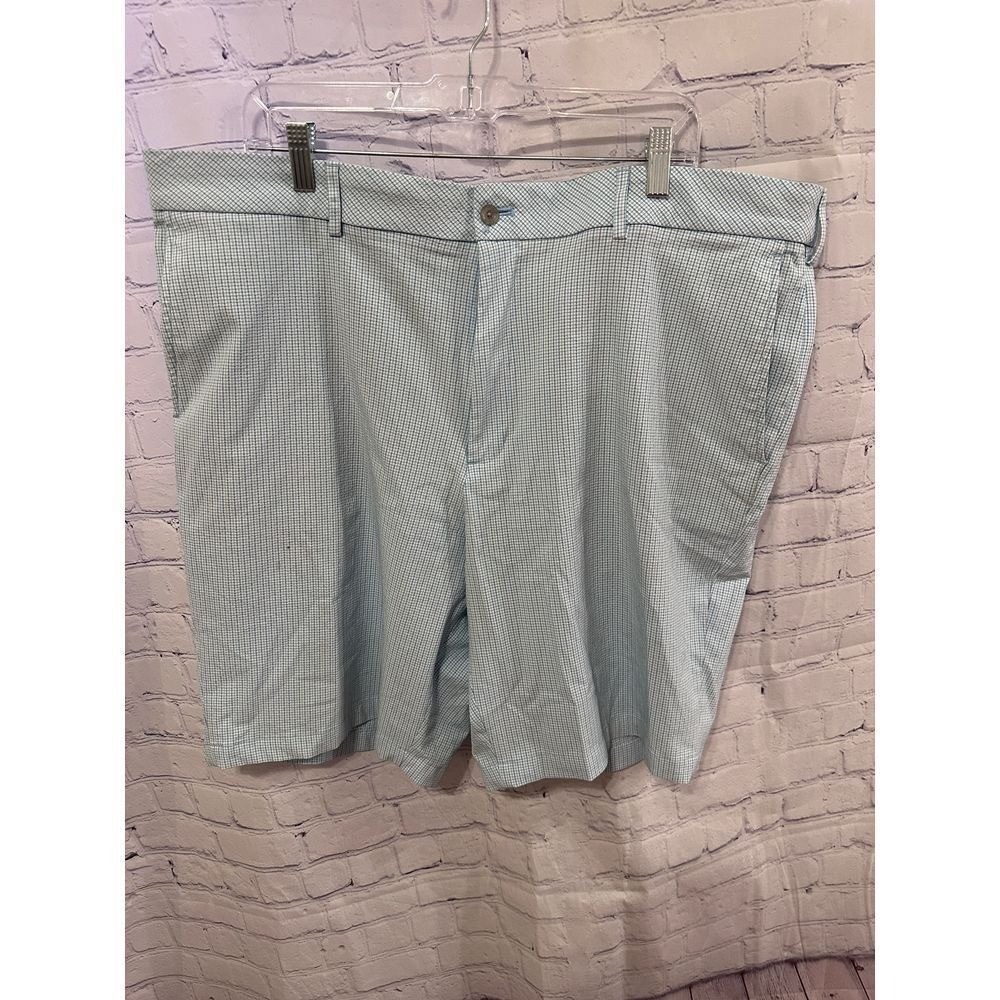 Walter Hagen  Blue White Gingham Golf Shorts Size 42 Performance Plaid Pockets